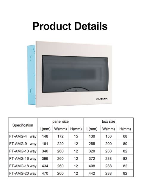 electrical db box sizes|standard db sizes.